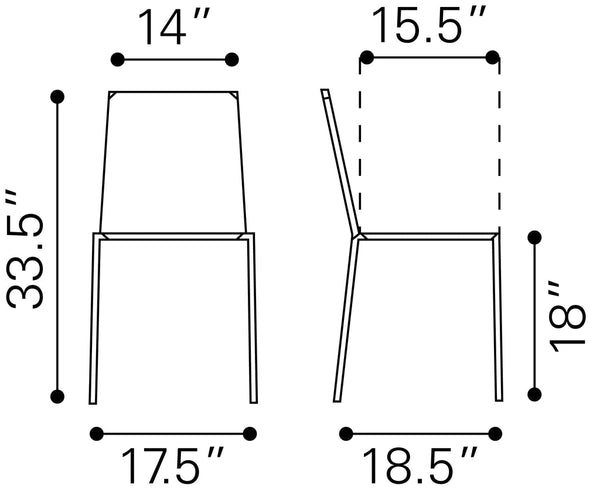 Zuo Alex Dining Chair - Set of 4