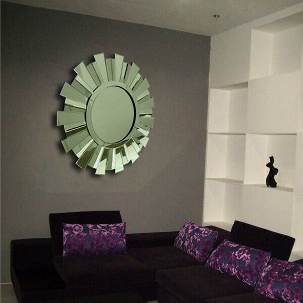 Fine Mod Imports Round Dub Sunburst Mirror | Mirrors | Modishstore