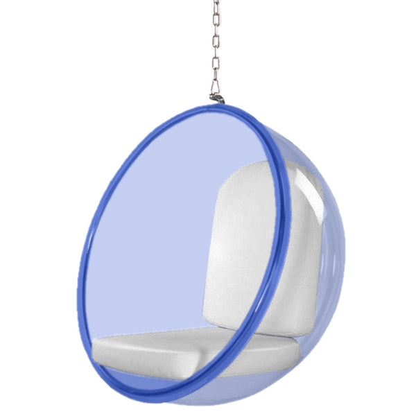 Fine Mod Imports Bubble Hanging Chair Blue Acrylic | Accent Chairs | Modishstore-7
