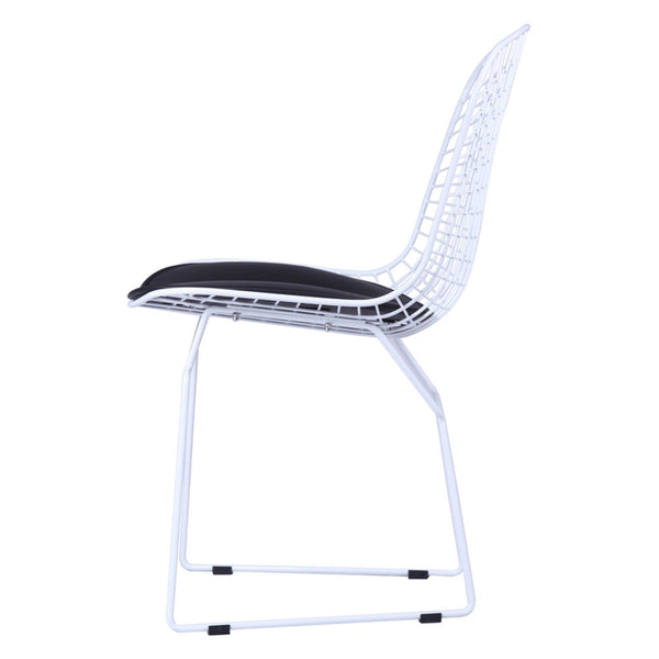Fine Mod Imports White Wire Side Chair | Accent Chairs | Modishstore-5