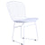 Fine Mod Imports White Wire Side Chair | Accent Chairs | Modishstore-3