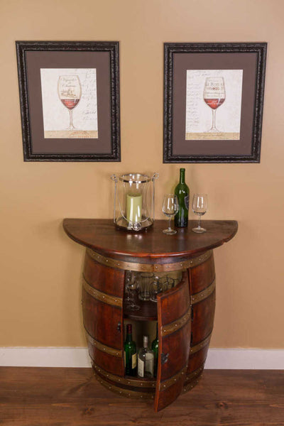 Napa East Half Barrel Wall Cabinet