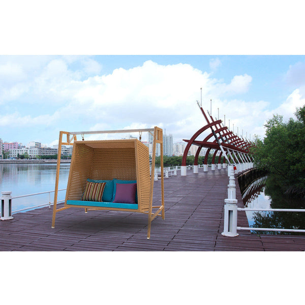 Fine Mod Imports Block Loveseat Hanging Set | Outdoor Sofas, Loveseats & Sectionals | Modishstore-3