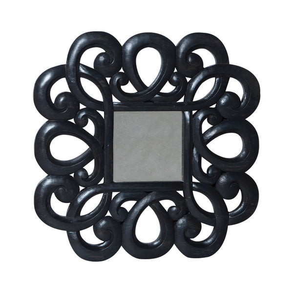 Guild Master Curled Antiqued Beveled Mirror | Modishstore | Mirrors
