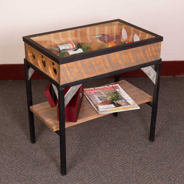 Napa East French Glass Top End Table