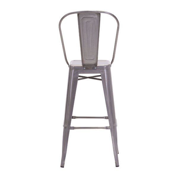 Zuo Elio Bar Chair - Set Of 2 - Gunmetal | Bar Stools | Modishstore-3