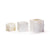 Set of Three Square Rock Crystal Votives by GO Home