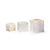 Set of Three Square Rock Crystal Votives by GO Home