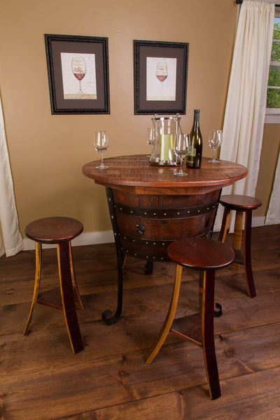 Napa East Old World Table with Cabinet Set