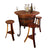 Napa East Old World Table with Cabinet Set