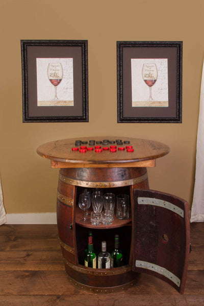 Napa East Whiskey Barrel Game Table