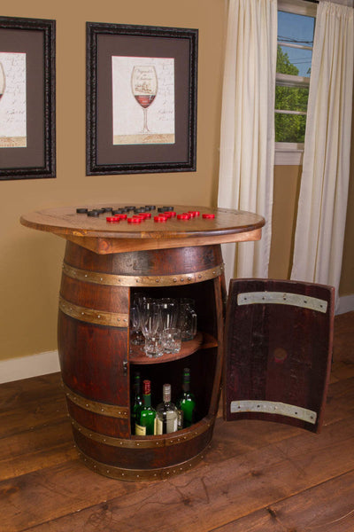 Napa East Whiskey Barrel Game Table