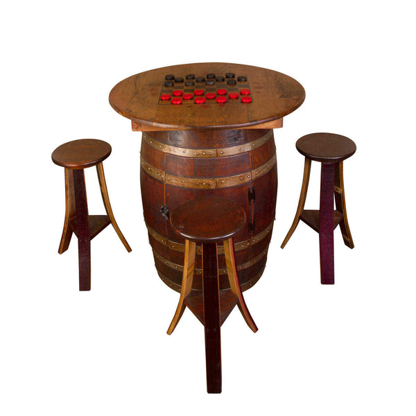 Napa East Whiskey Barrel Game Table Set