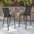 2 Pack Brazos Series Black Outdoor Barstool With Flex Comfort Material And Metal Frame By Flash Furniture | Bar Stools | Modishstore - 2