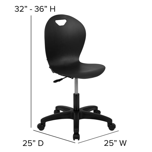 Advantage Titan Black Task Chair By Flash Furniture | Office Chairs | Modishstore - 4