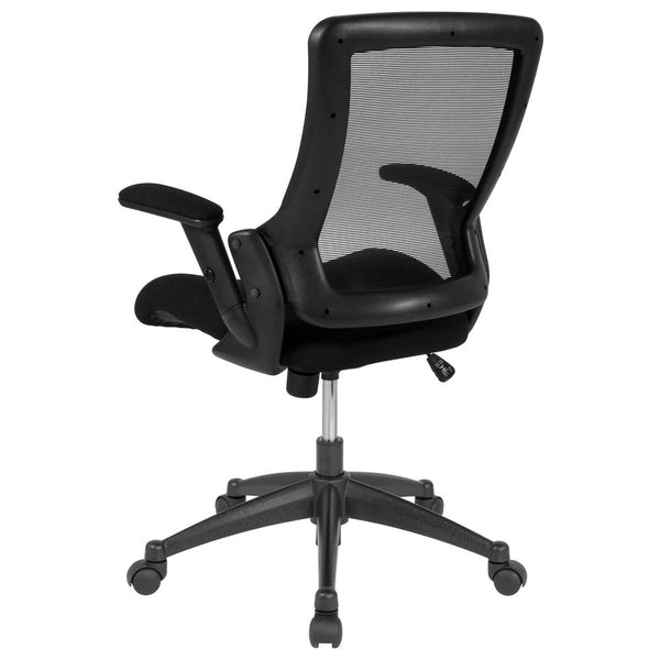 Mid-Back Black Mesh Executive Swivel Office Chair With Molded Foam Seat And Adjustable Arms By Flash Furniture | Office Chairs | Modishstore - 3