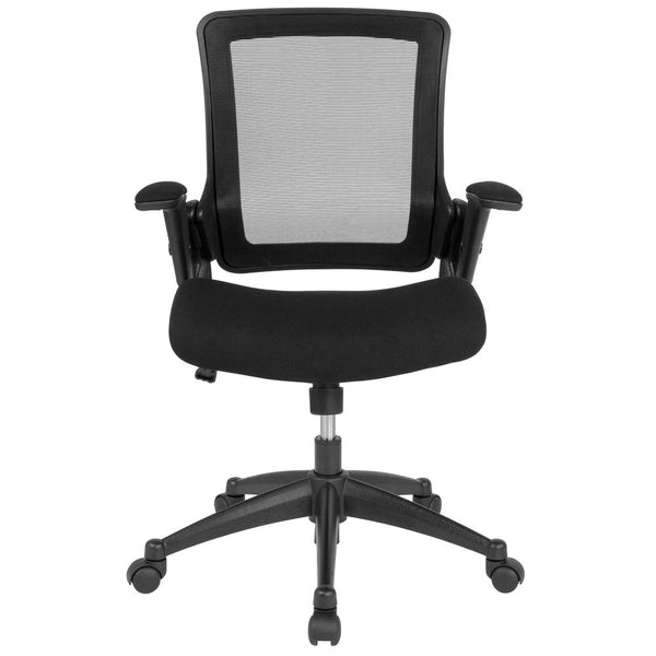 Mid-Back Black Mesh Executive Swivel Office Chair With Molded Foam Seat And Adjustable Arms By Flash Furniture | Office Chairs | Modishstore - 4