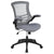 Mid-Back Dark Gray Mesh Swivel Ergonomic Task Office Chair With Flip-Up Arms By Flash Furniture | Office Chairs | Modishstore