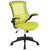 Mid-Back Green Mesh Swivel Ergonomic Task Office Chair With Flip-Up Arms By Flash Furniture | Office Chairs | Modishstore