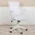 Mid-Back White Mesh Swivel Ergonomic Task Office Chair With White Frame And Flip-Up Arms By Flash Furniture | Office Chairs | Modishstore - 2