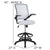 Midback White Mesh Ergonomic Drafting Chair With Adjustable Foot Ring And Flip-Up Arms By Flash Furniture | Office Chairs | Modishstore - 4
