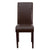 Dark Brown Leathersoft Panel Back Parsons Chair By Flash Furniture | Dining Chairs | Modishstore - 4