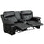 Reel Comfort Series 2-Seat Reclining Black Leathersoft Theater Seating Unit With Curved Cup Holders By Flash Furniture | Chairs & Recliners | Modishstore