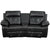 Reel Comfort Series 2-Seat Reclining Black Leathersoft Theater Seating Unit With Curved Cup Holders By Flash Furniture | Chairs & Recliners | Modishstore - 4