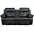 Reel Comfort Series 2-Seat Reclining Black Leathersoft Theater Seating Unit With Straight Cup Holders By Flash Furniture | Chairs & Recliners | Modishstore - 4
