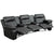Reel Comfort Series 3-Seat Reclining Black Leathersoft Theater Seating Unit With Curved Cup Holders By Flash Furniture | Chairs & Recliners | Modishstore