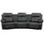 Reel Comfort Series 3-Seat Reclining Black Leathersoft Theater Seating Unit With Curved Cup Holders By Flash Furniture | Chairs & Recliners | Modishstore - 4