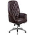 High Back Traditional Tufted Brown Leathersoft Multifunction Executive Swivel Ergonomic Office Chair With Arms By Flash Furniture | Office Chairs | Modishstore