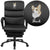 Embroidered High Back Black Leathersoft Reclining Ergonomic Office Chair With Adjustable Headrest, Coil Springs & Arms By Flash Furniture | Office Chairs | Modishstore