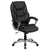 High Back Ergonomic Massaging Black Leathersoft Executive Swivel Office Chair With Silver Base And Arms By Flash Furniture | Office Chairs | Modishstore