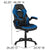 X10 Gaming Chair Racing Office Ergonomic Computer Pc Adjustable Swivel Chair With Flip-Up Arms, Blue/Black Leathersoft By Flash Furniture | Office Chairs | Modishstore - 4