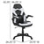 X10 Gaming Chair Racing Office Ergonomic Computer Pc Adjustable Swivel Chair With Flip-Up Arms, White/Black Leathersoft By Flash Furniture | Office Chairs | Modishstore - 4