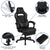 X40 Gaming Chair Racing Ergonomic Computer Chair With Fully Reclining Back/Arms, Slide-Out Footrest, Massaging Lumbar - Black/Gray By Flash Furniture | Office Chairs | Modishstore - 4