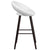 29'' High Contemporary Cappuccino Wood Rounded Back Barstool In White Vinyl By Flash Furniture | Bar Stools | Modishstore - 2