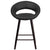 24'' High Contemporary Cappuccino Wood Rounded Back Counter Height Stool In Black Vinyl By Flash Furniture | Bar Stools | Modishstore - 4
