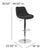 Contemporary Black Fabric Adjustable Height Barstool With Chrome Base By Flash Furniture | Bar Stools | Modishstore - 4