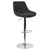 Contemporary Black Fabric Adjustable Height Barstool With Chrome Base By Flash Furniture | Bar Stools | Modishstore