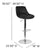 Contemporary Black Vinyl Adjustable Height Barstool With Chrome Base By Flash Furniture | Bar Stools | Modishstore - 4