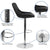 Contemporary Black Vinyl Adjustable Height Barstool With Chrome Base By Flash Furniture | Bar Stools | Modishstore - 2