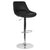 Contemporary Black Vinyl Adjustable Height Barstool With Chrome Base By Flash Furniture | Bar Stools | Modishstore