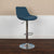 Contemporary Blue Fabric Adjustable Height Barstool With Chrome Base By Flash Furniture | Bar Stools | Modishstore - 3