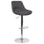Contemporary Dark Gray Fabric Adjustable Height Barstool With Chrome Base By Flash Furniture | Bar Stools | Modishstore