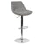 Contemporary Gray Fabric Adjustable Height Barstool With Chrome Base By Flash Furniture | Bar Stools | Modishstore