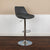 Contemporary Gray Vinyl Adjustable Height Barstool With Chrome Base By Flash Furniture | Bar Stools | Modishstore - 3