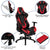 X30 Gaming Chair Racing Office Ergonomic Computer Chair With Fully Reclining Back And Slide-Out Footrest In Red Leathersoft By Flash Furniture | Office Chairs | Modishstore - 4