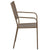 Commercial Grade Gold Indoor-Outdoor Steel Patio Arm Chair With Square Back By Flash Furniture | Dining Chairs | Modishstore - 2
